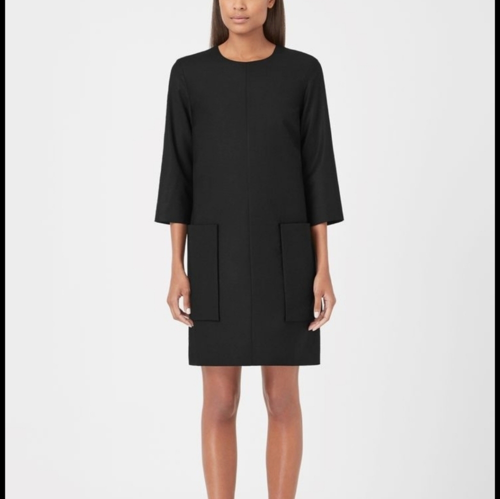 COS Black Long Sleeve Dress